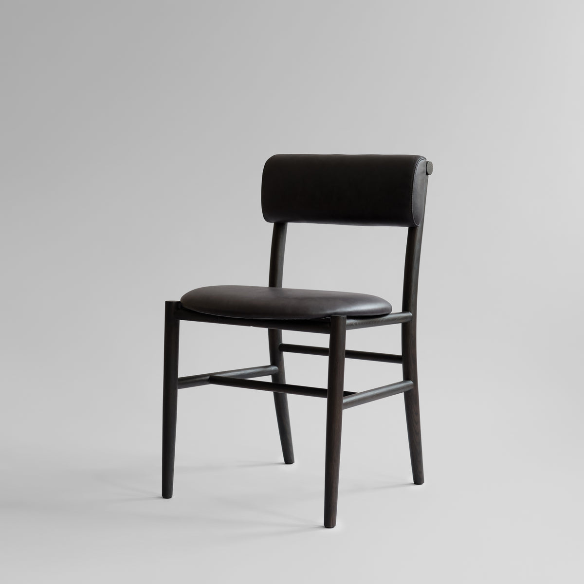 Nama Dining Chair, Coffee Black - Aniline leather black