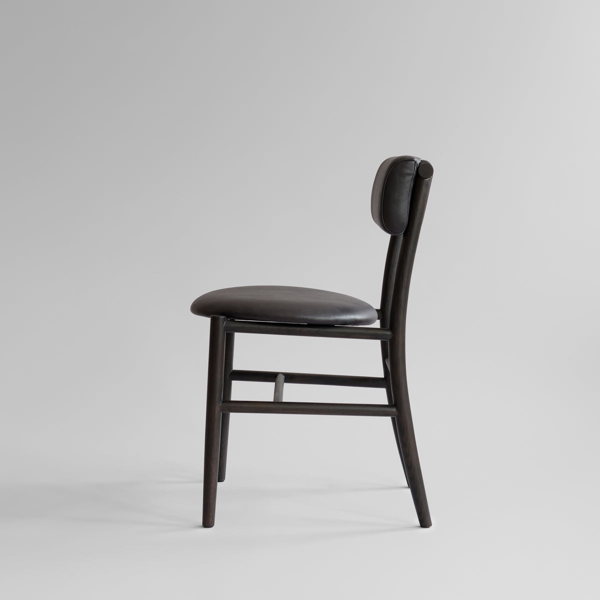 Nama Dining Chair, Coffee Black - Aniline leather black