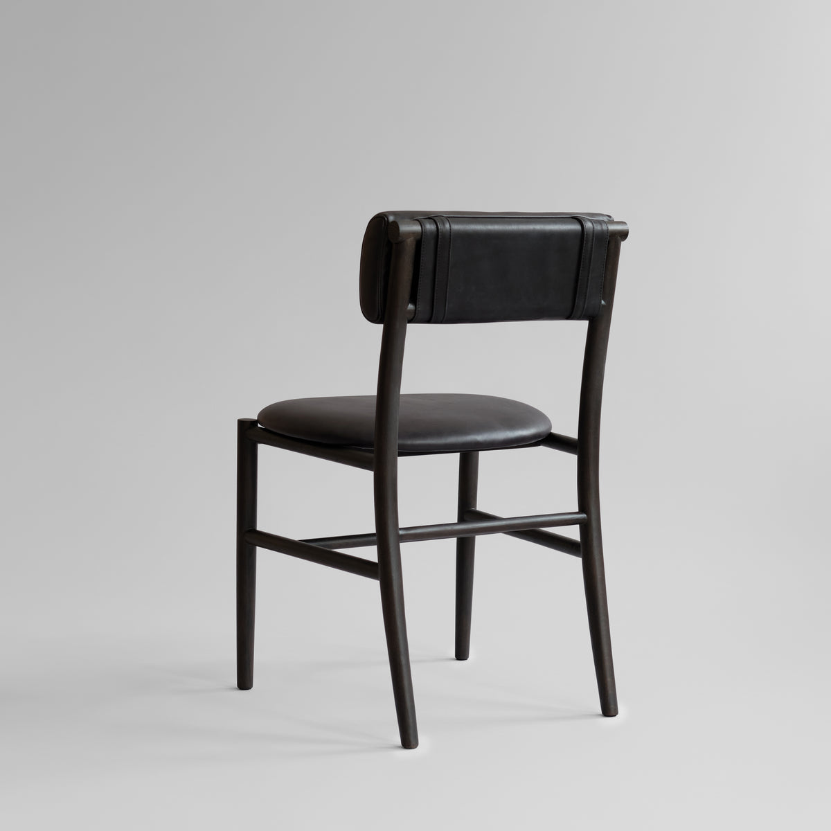 Nama Dining Chair, Coffee Black - Aniline leather black