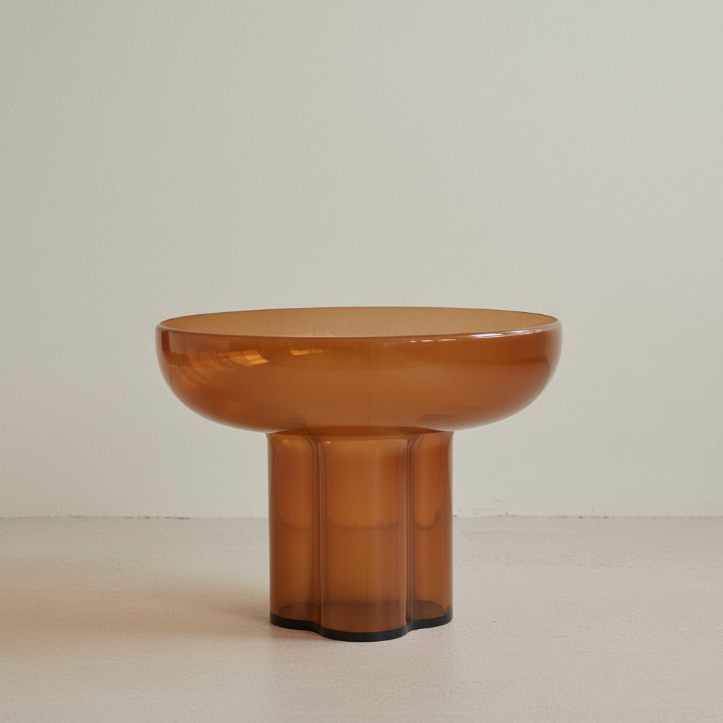 Crown Table Glass, Low - Caramel
