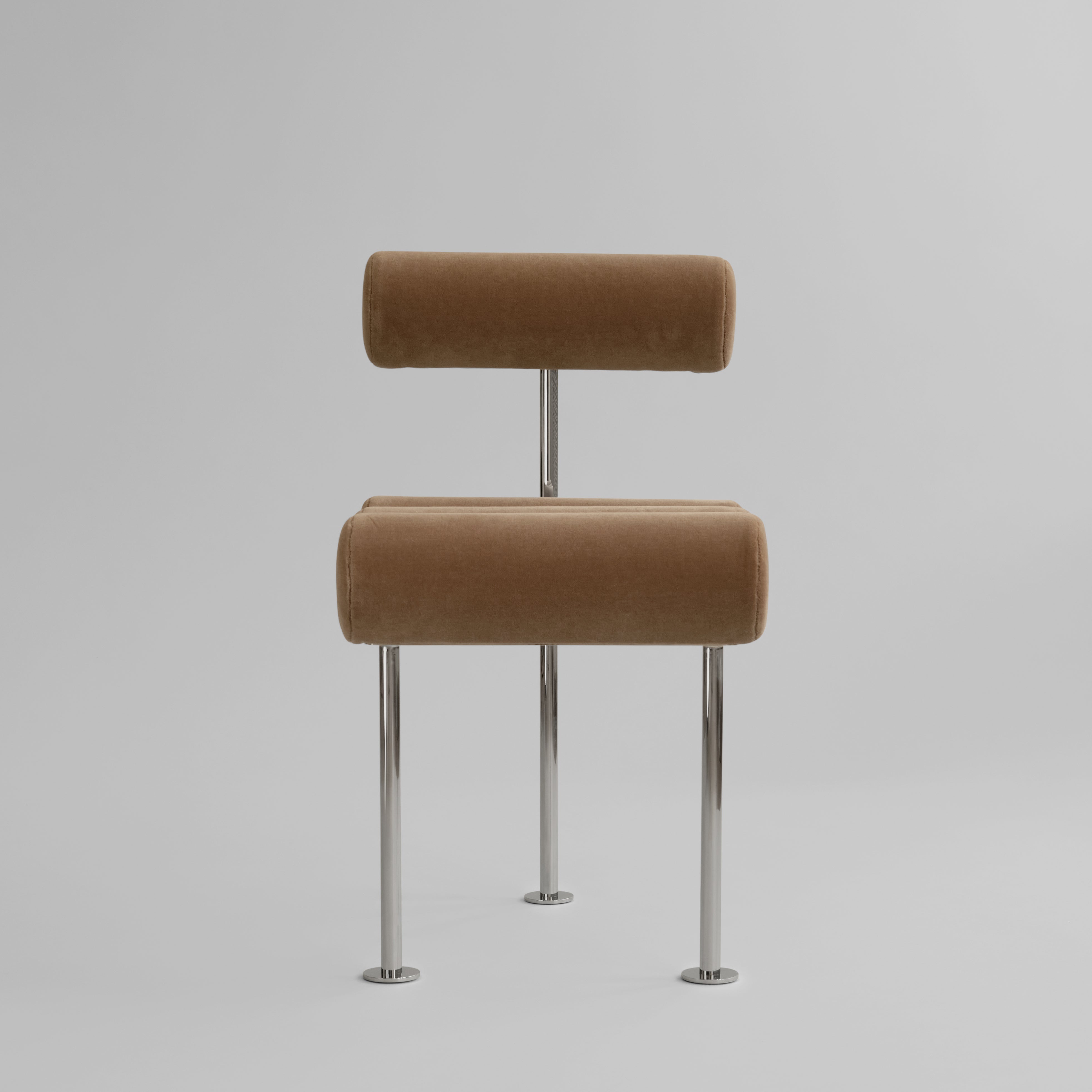 Hiro Dining Chair, Stainless Steel - Desert