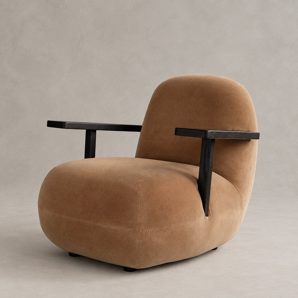 Toe Chair Armrest - Coffee Black Oak / Desert