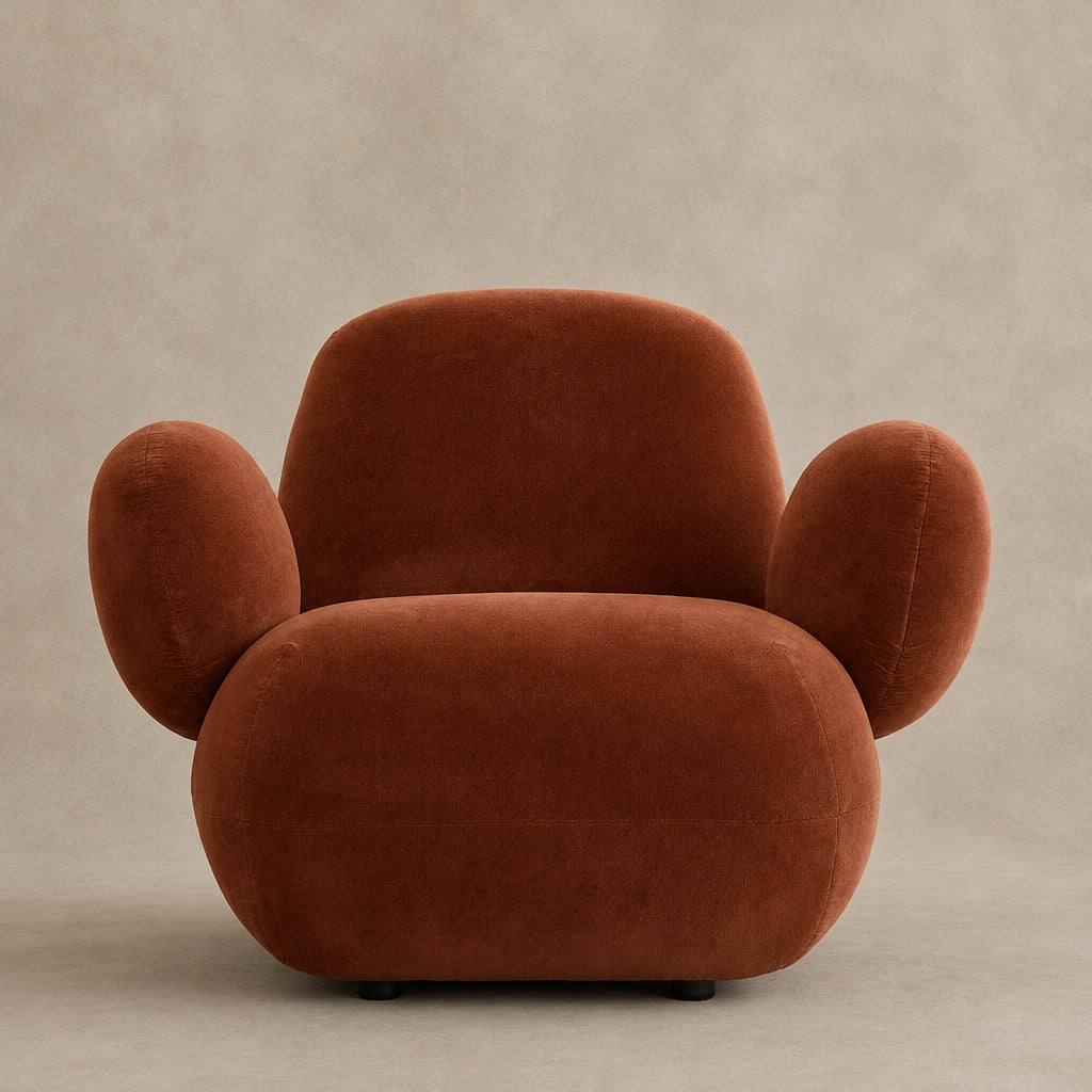 Toe Armchair, Flat - Rust