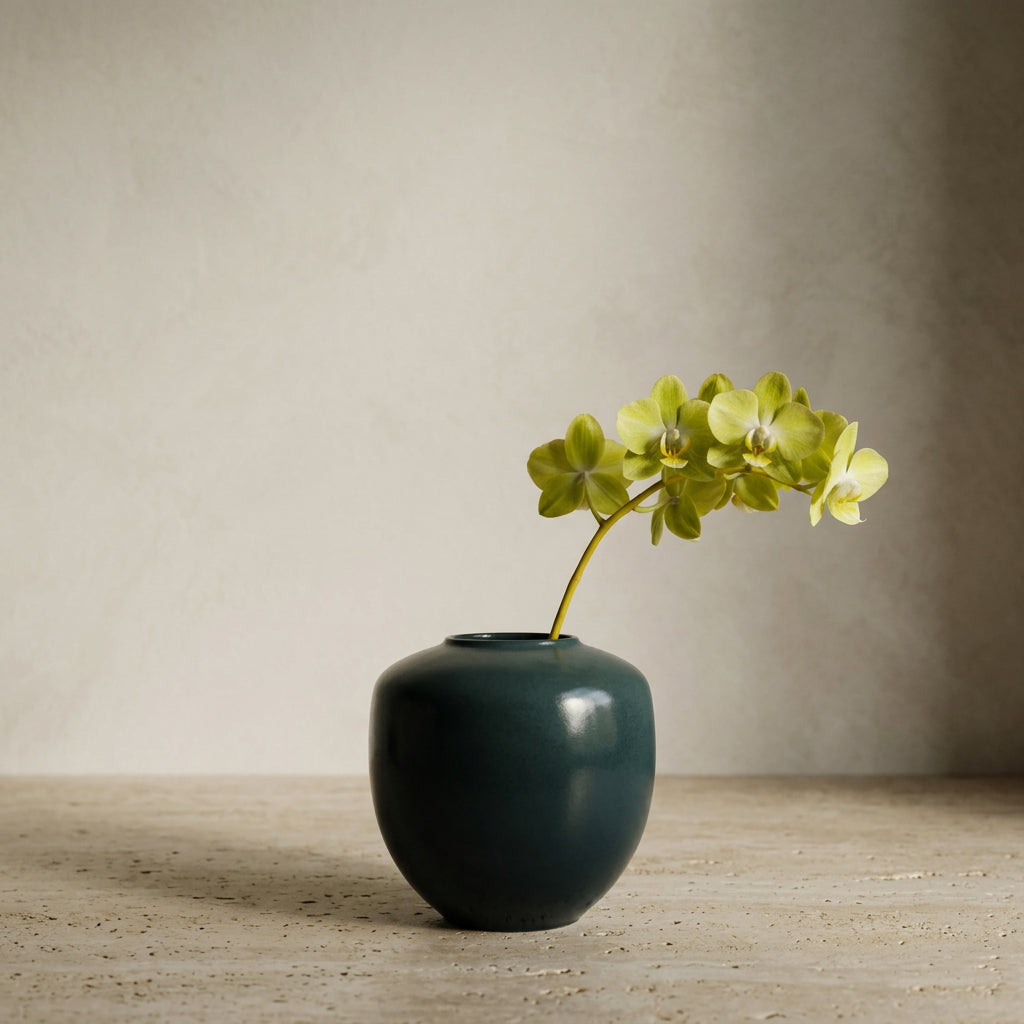 Sunao Vase, Medio - Dark Green