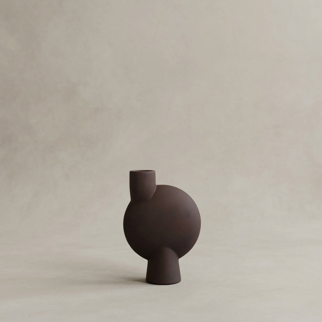 Sphere Vase Bubl, Medio Ð Chocolate Brown