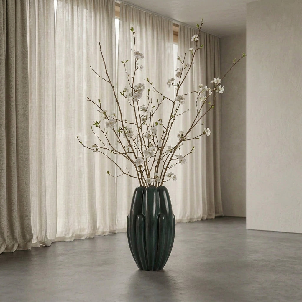 Bloom Vase Slim, Big - Dark Green