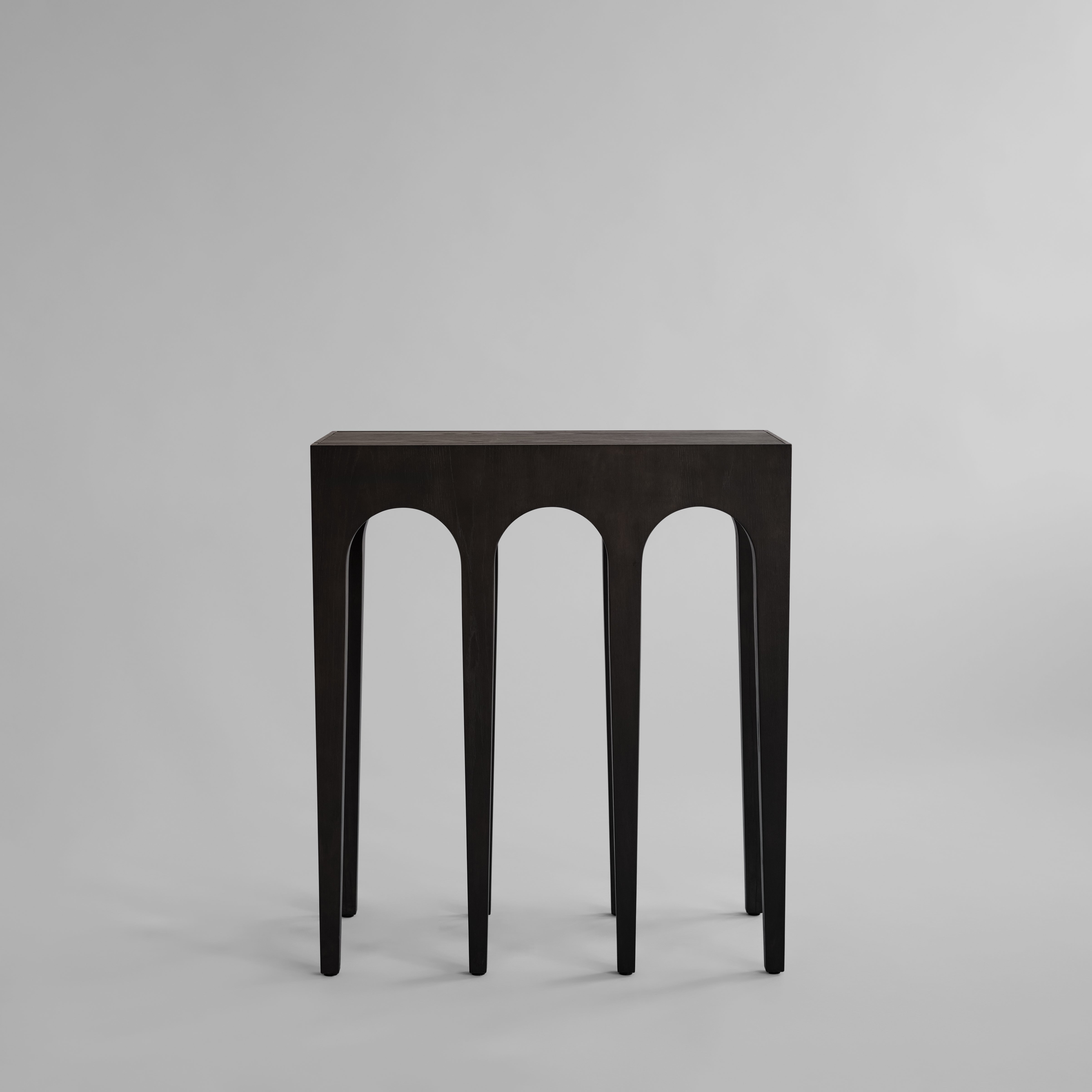 Bow Console - Coffee Black Oak