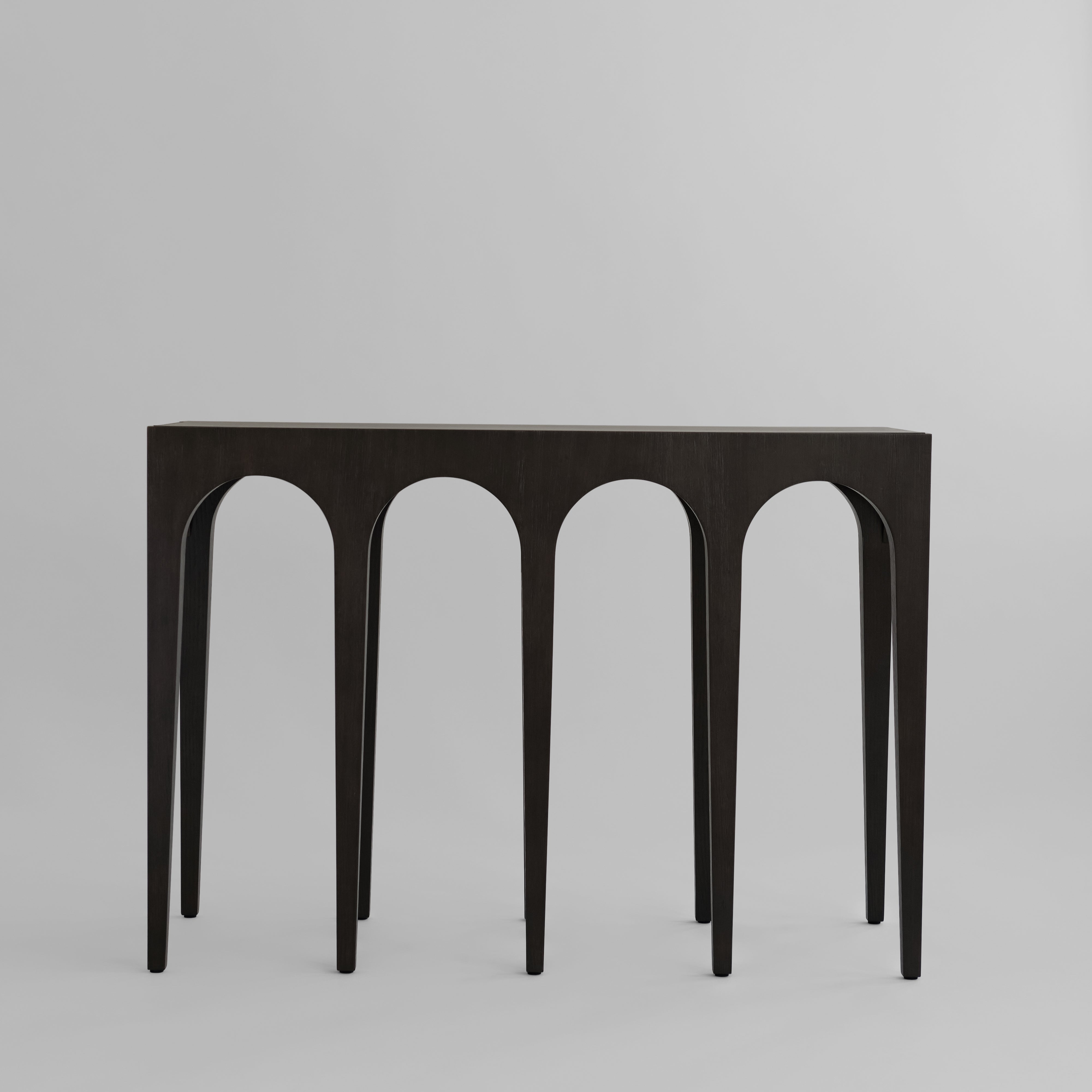 Bow Console, Big - Coffee Black Oak