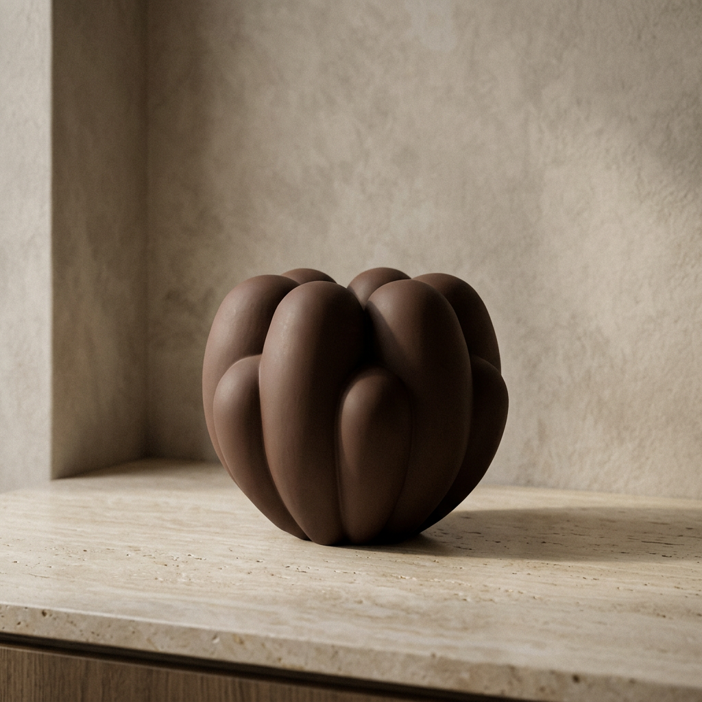 Bloom Vase, Big - Chocolate Brown