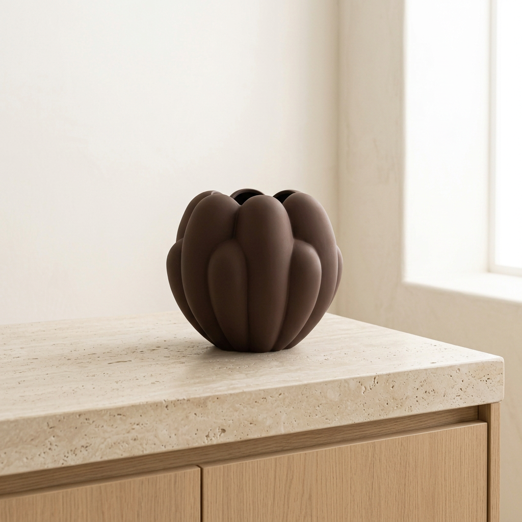 Bloom Vase, Big - Chocolate Brown