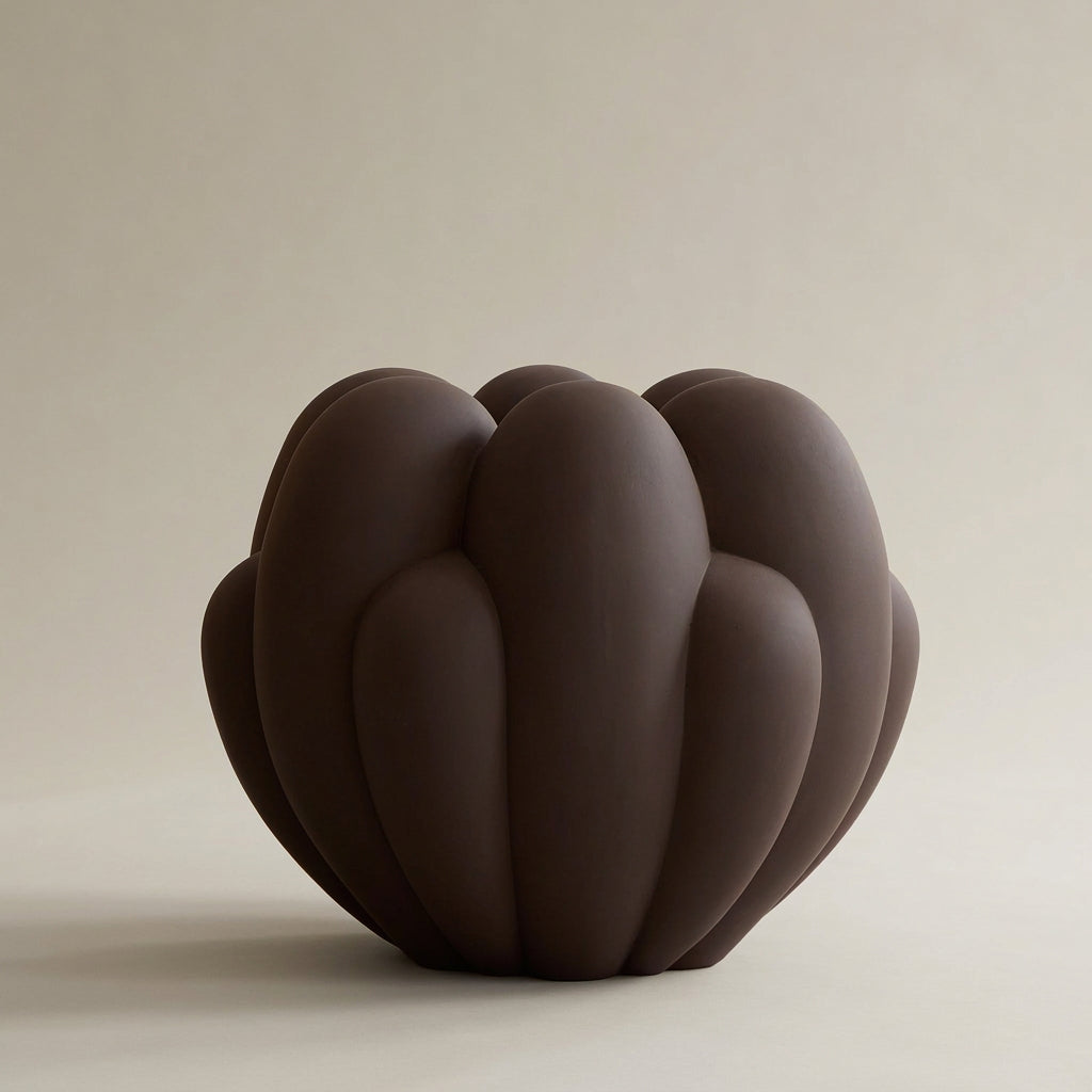Bloom Vase, Big - Chocolate Brown