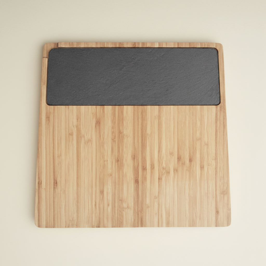 Twin serving tray bamboo