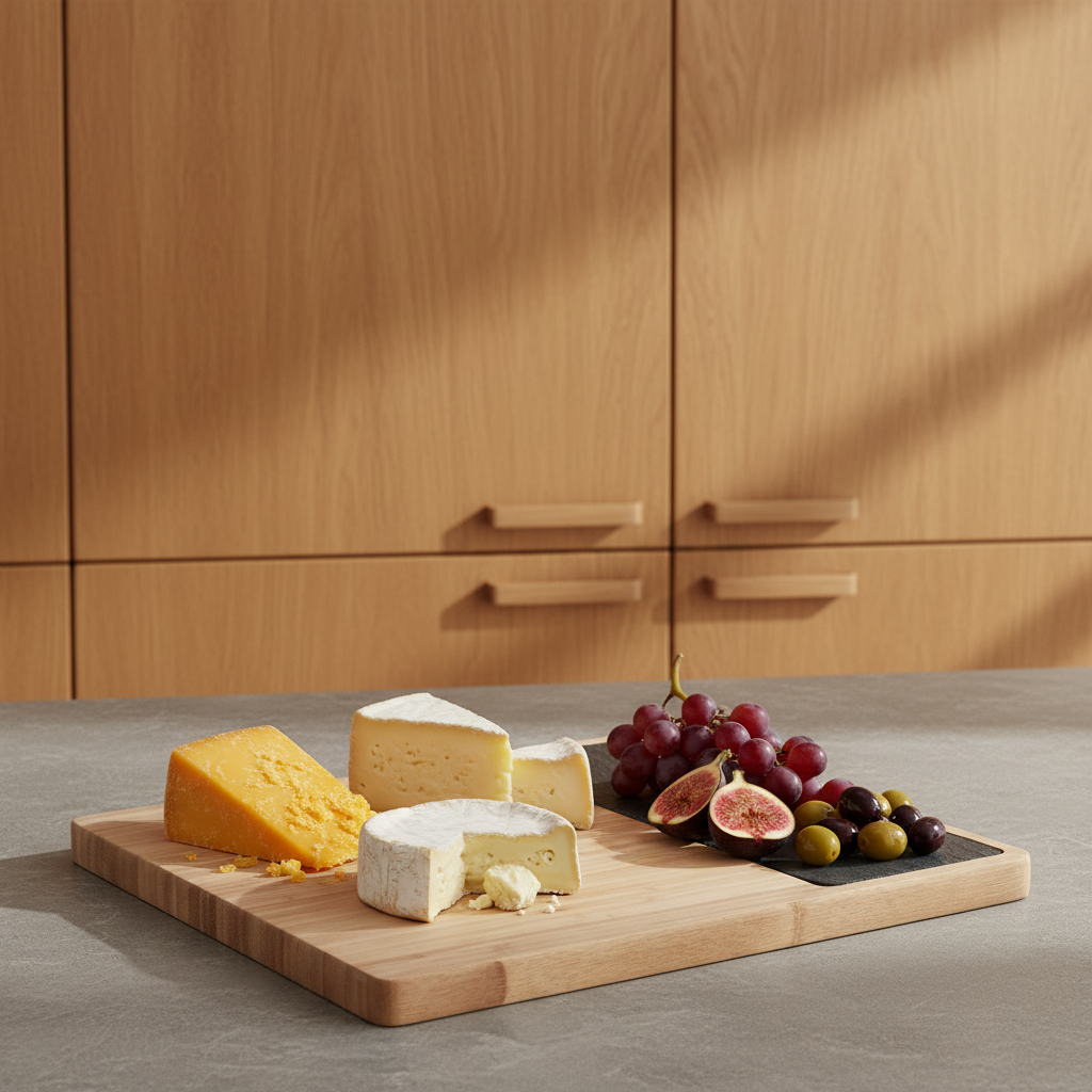 Twin serving tray bamboo