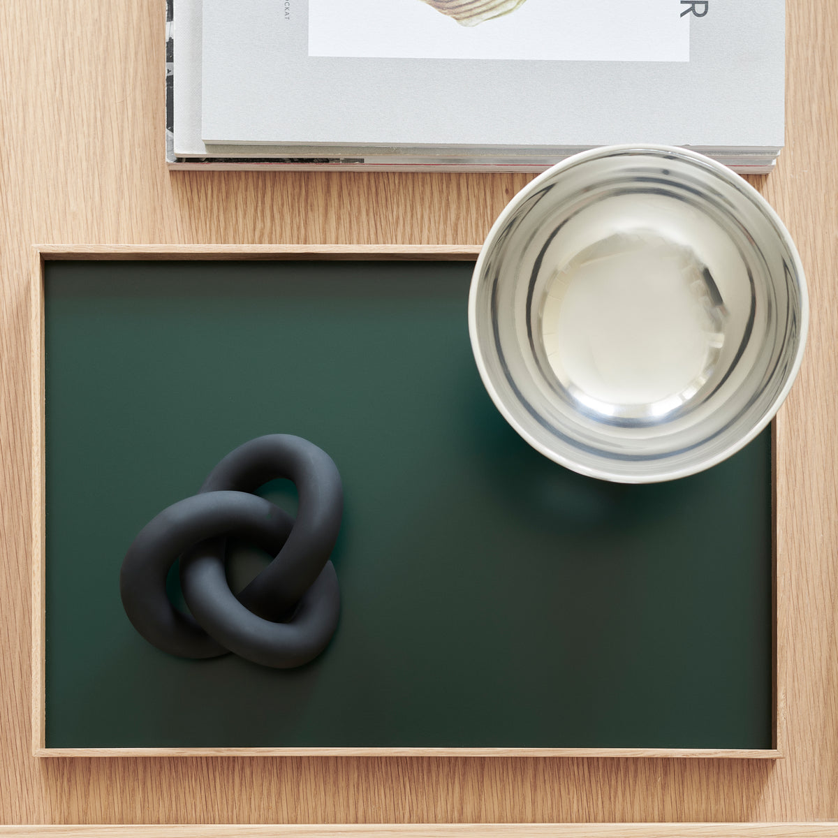 FRAME tray medium, oak/green