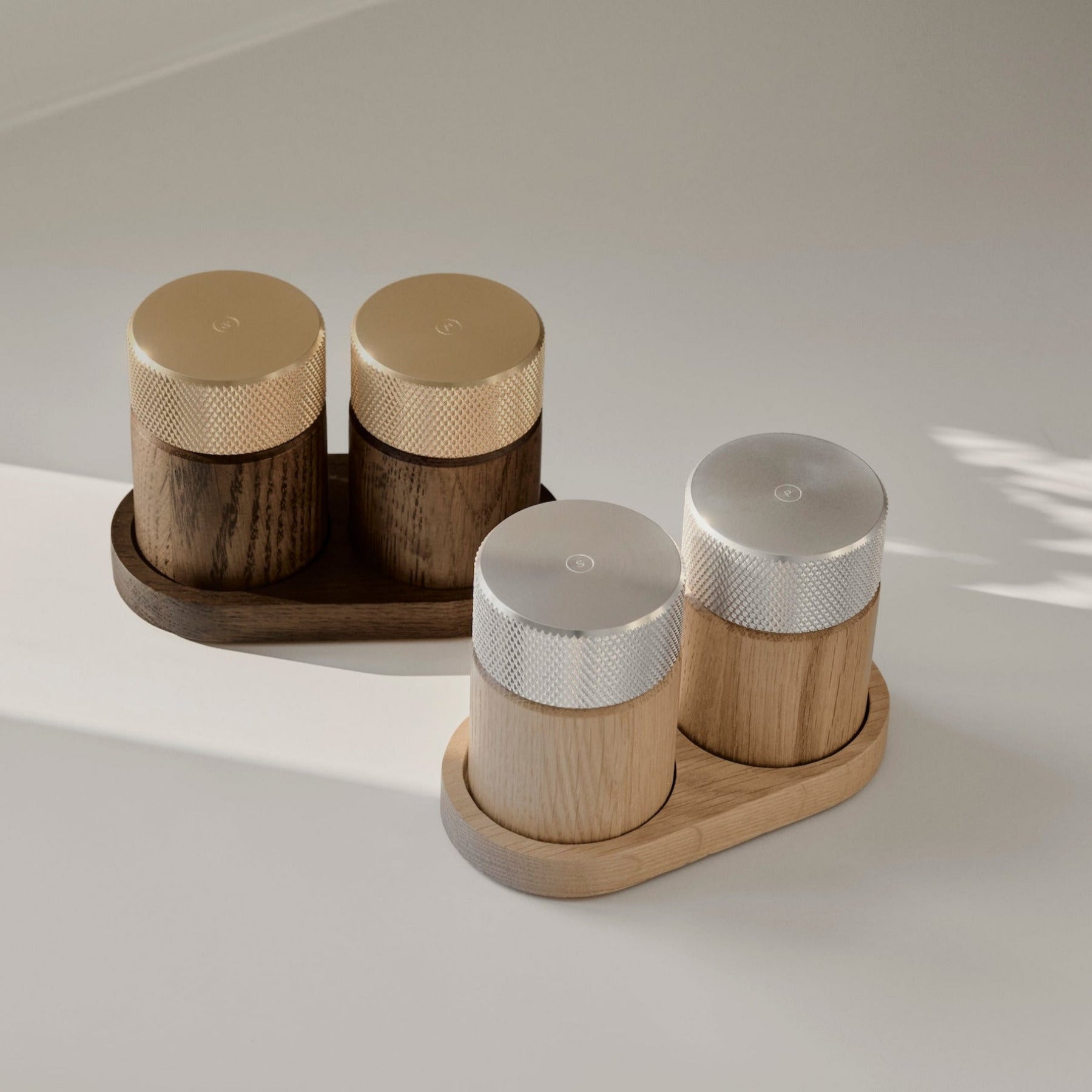 SINA salt & pepper mill set - dark ash/brass
