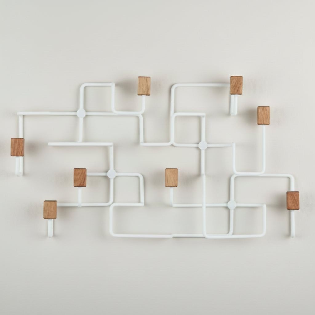 UNDERGROUND coat rack white/oak