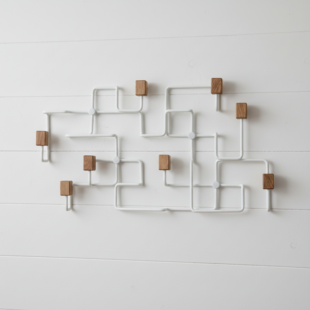 UNDERGROUND coat rack white/oak