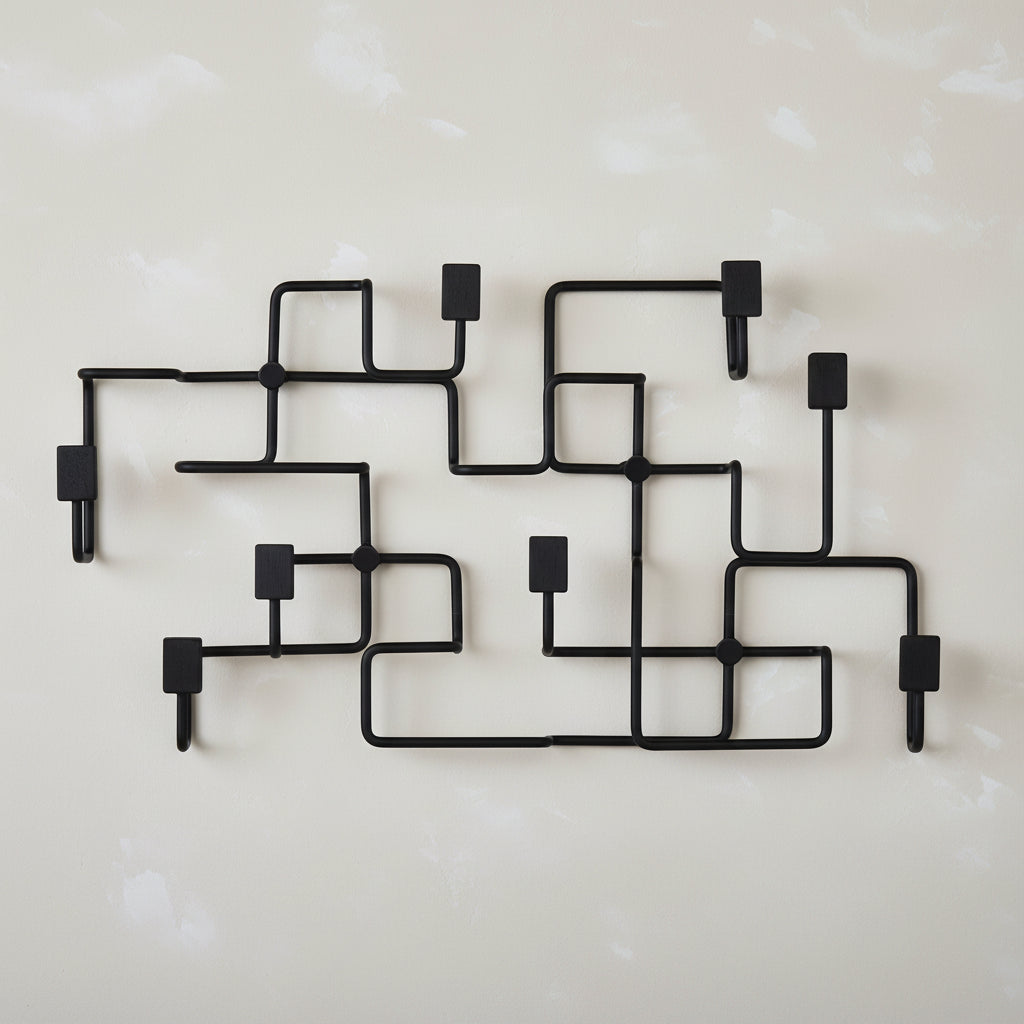 UNDERGROUND coat rack black oak/black