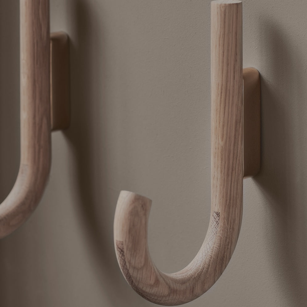 HOOK Big, oak-brass