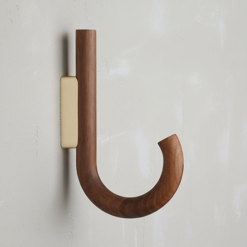HOOK Big, walnut-brass
