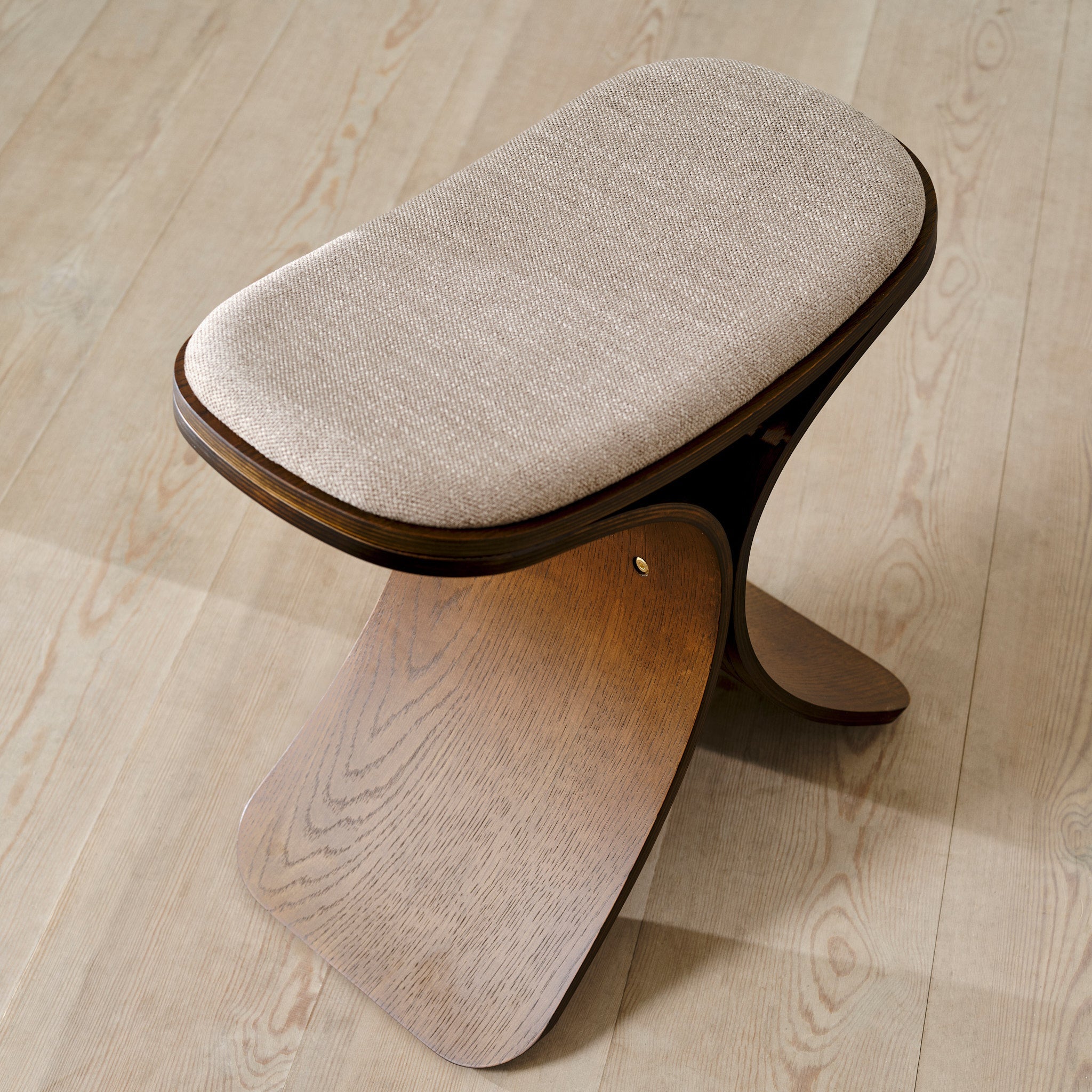 Luno Stool Dark Oak/ Dark Beige Seat