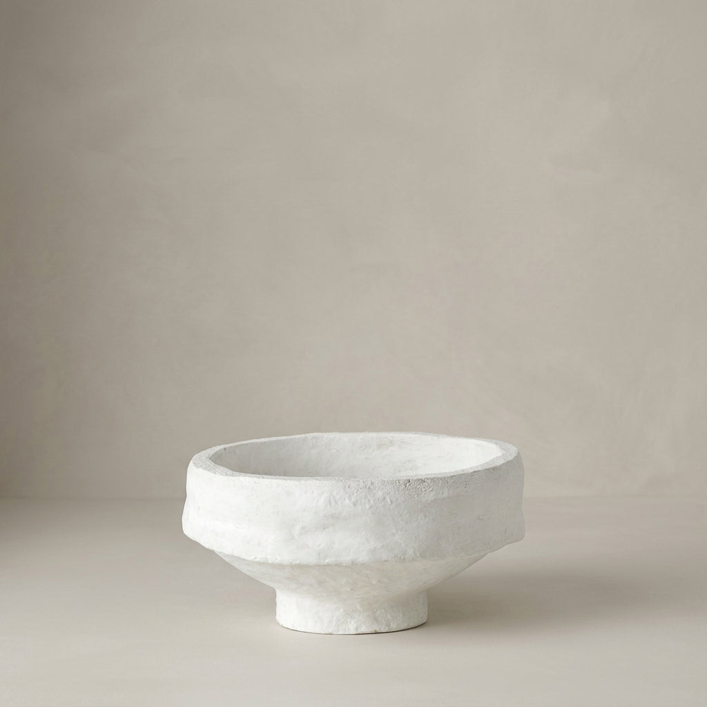 SUSTAIN Sculptural Bowl - medium, white