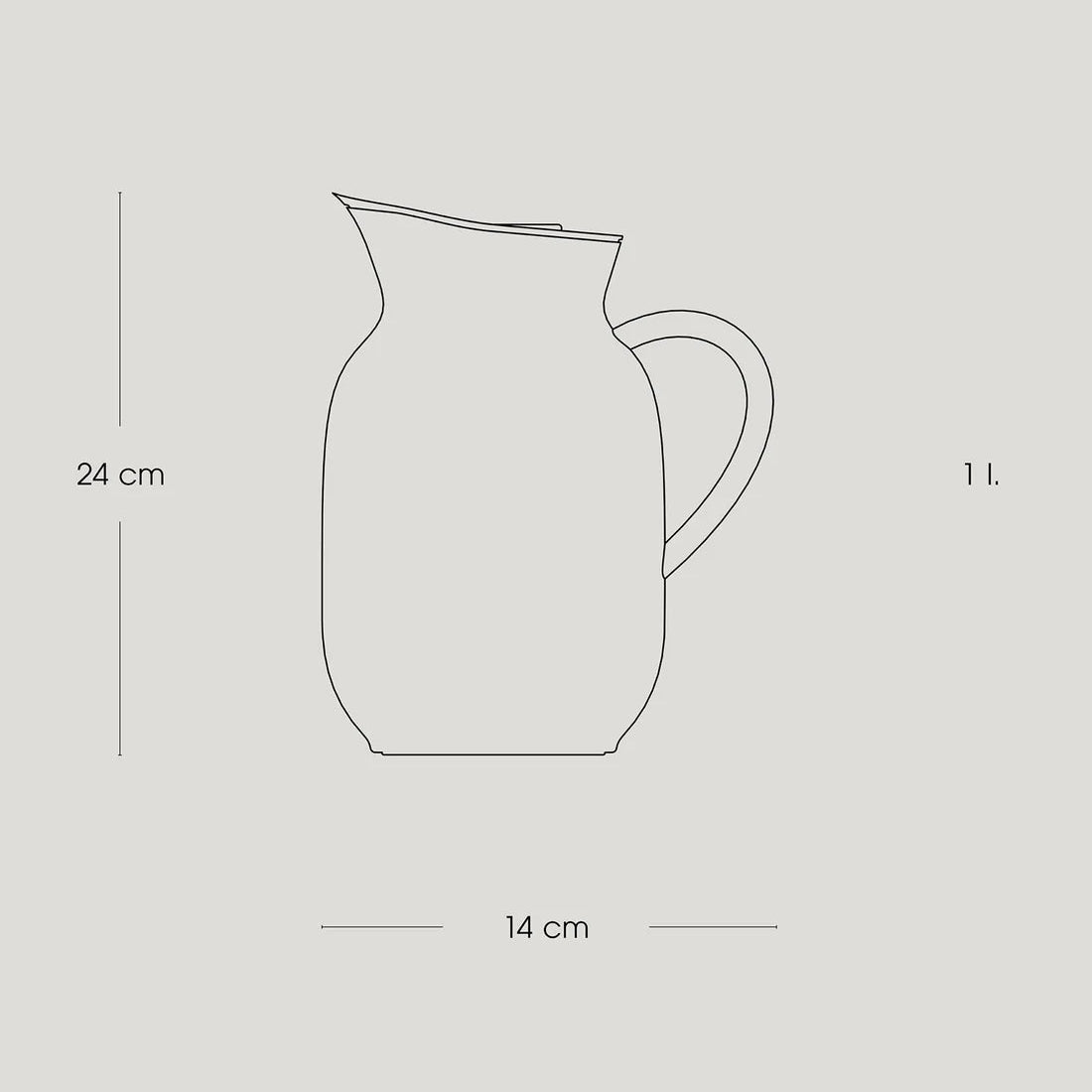 Amphora vacuum jug, coffee 1L - Steel