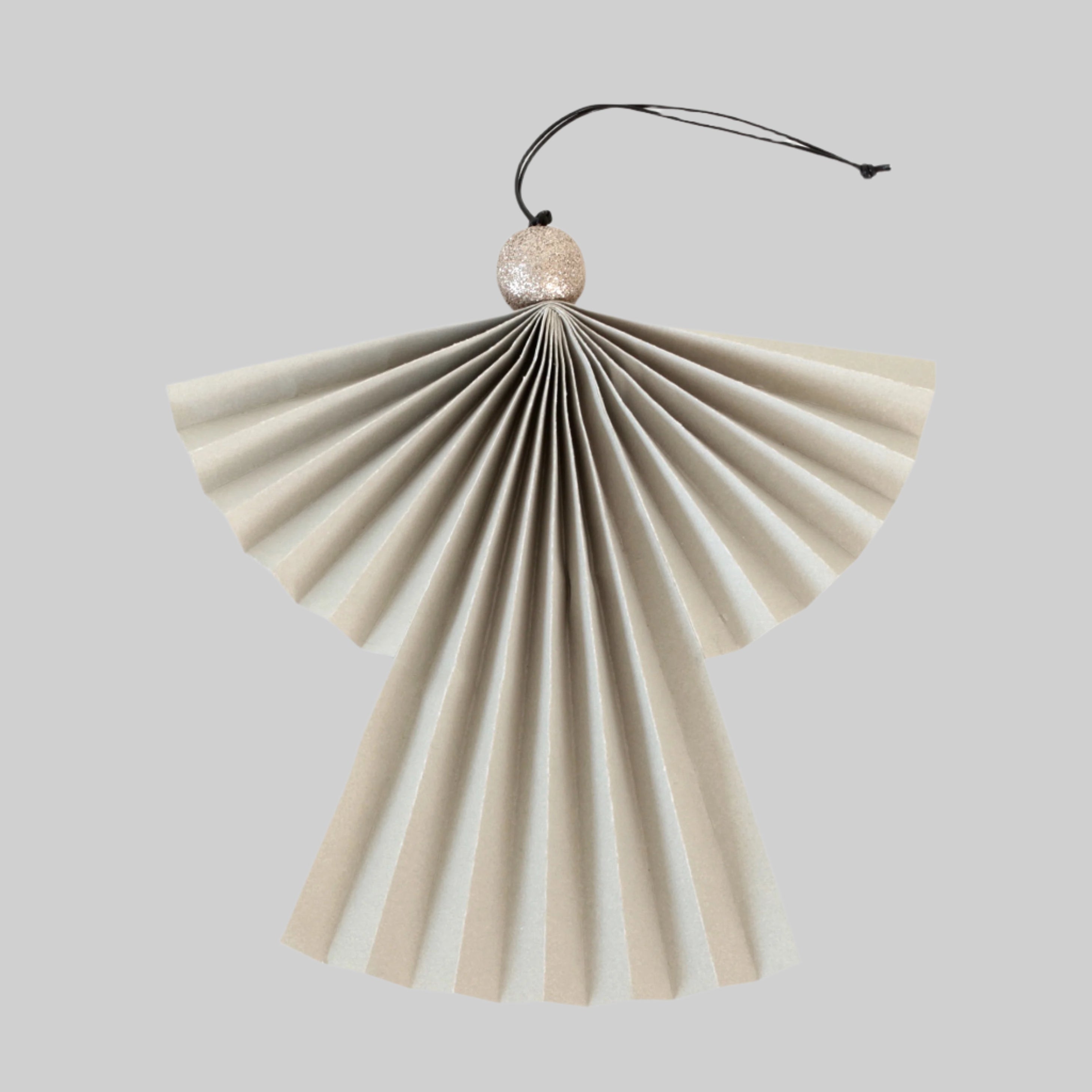 Holiday Ornament - Angel, nude grey (set of 6)