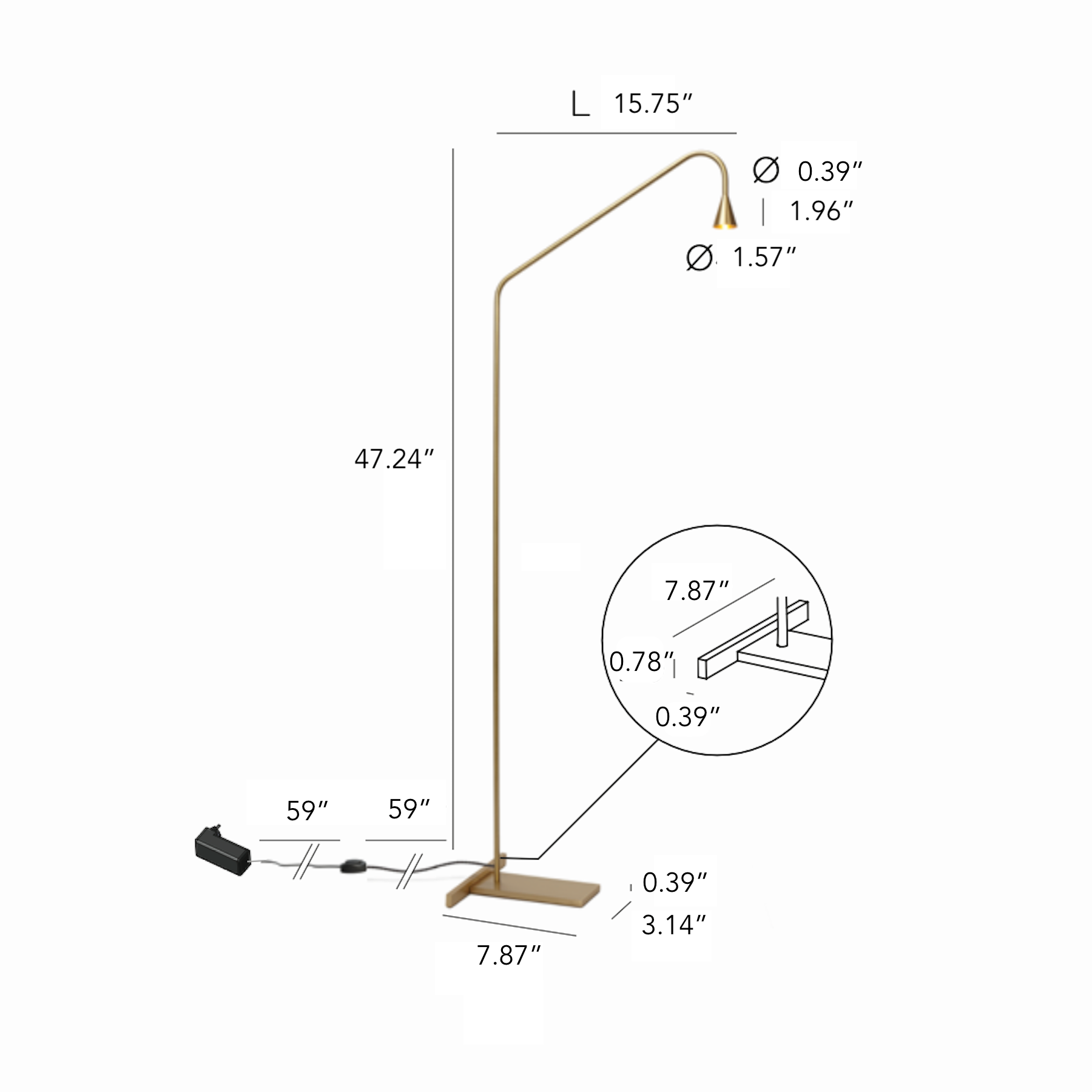 Austere Floor Lamp - 7 Finish Options *Made to Order