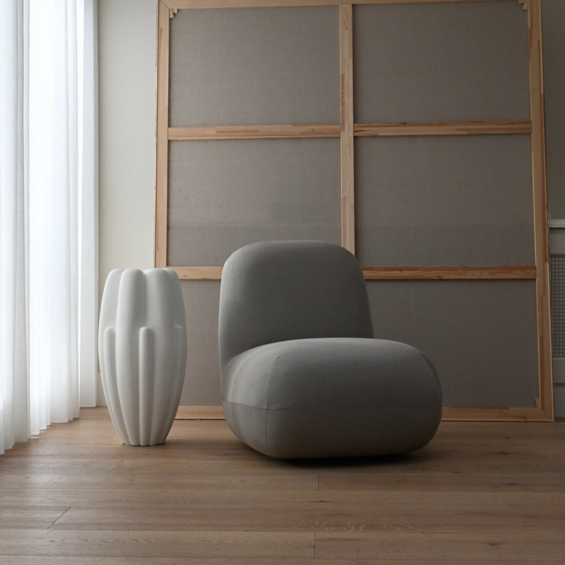 Toe Chair, Flat - Taupe Sun-proof (Indoor/Outdoor)