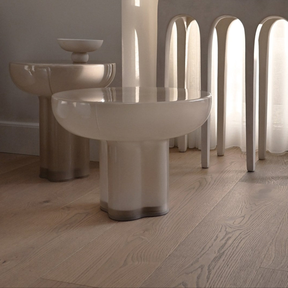 Crown Table Glass, Tall - Smoked Desert