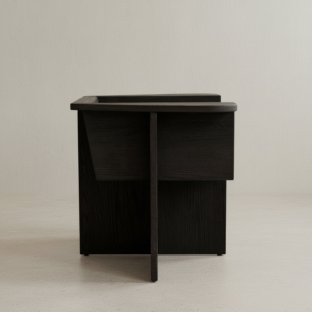 Brutus Lounge Chair - Coffee-Black Oak