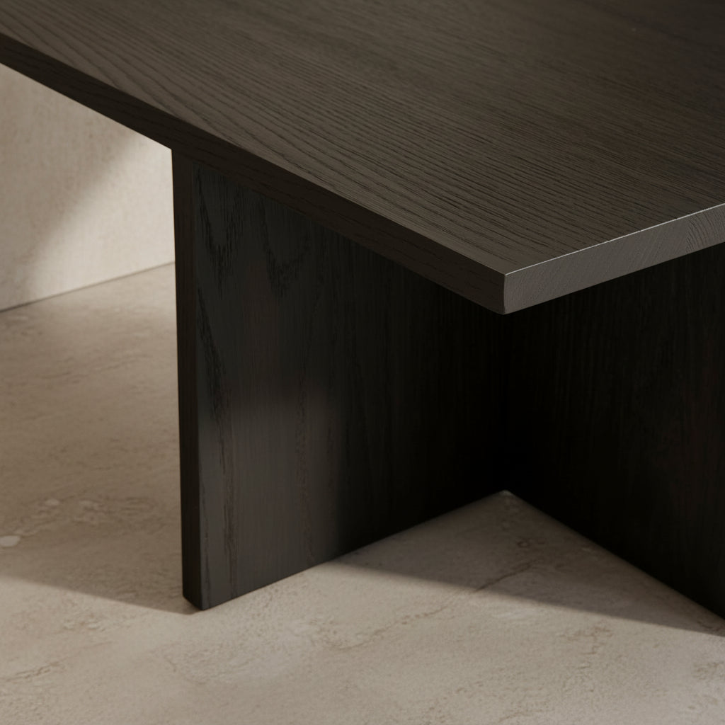 Brutus Coffee Table - Coffee-Black Oak