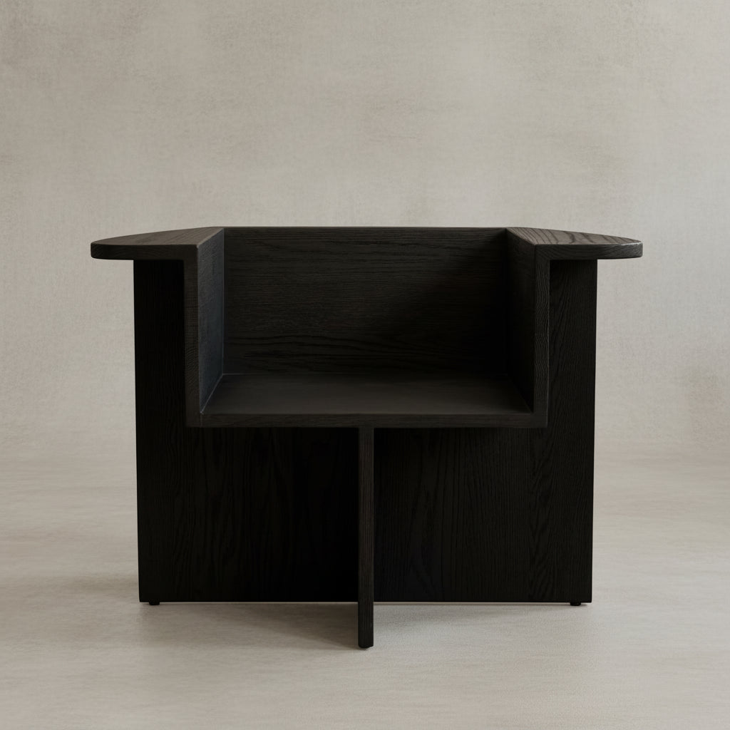 Brutus Lounge Chair - Coffee-Black Oak