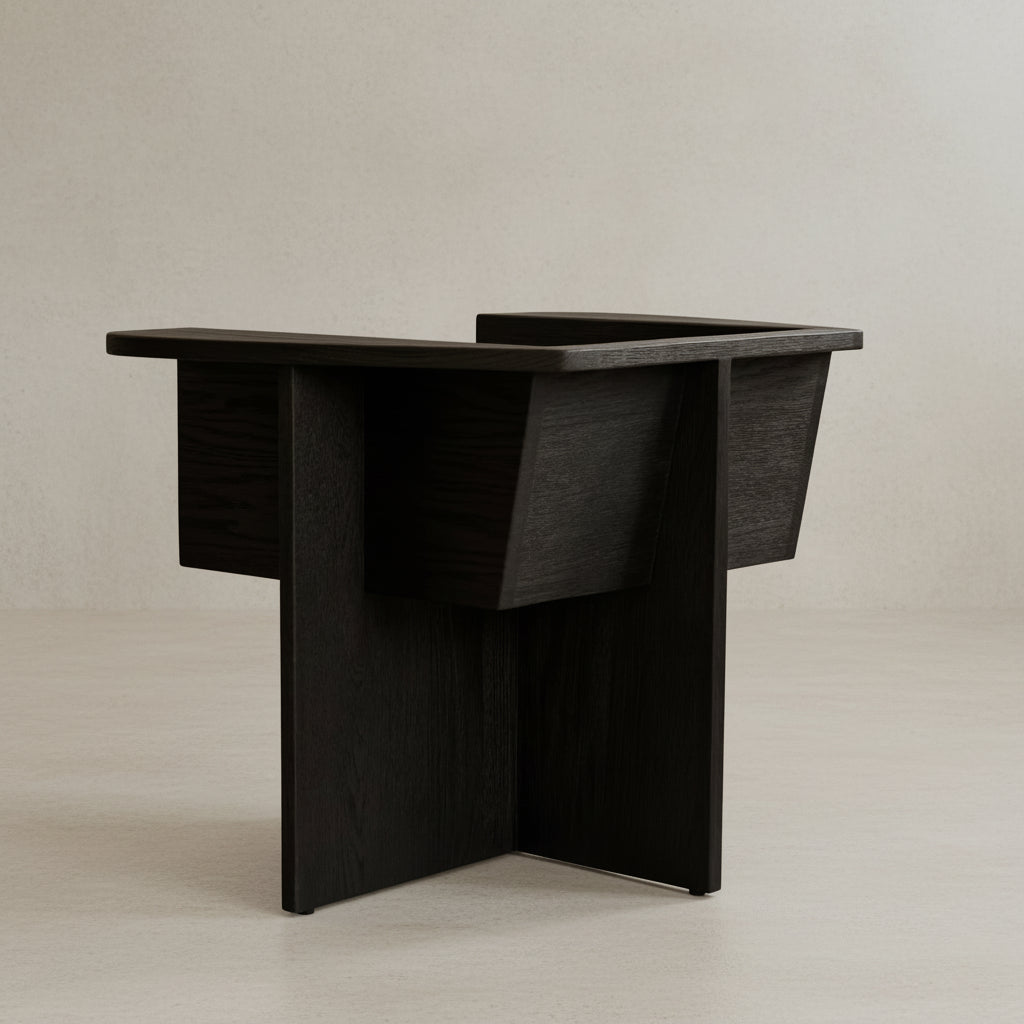 Brutus Lounge Chair - Coffee-Black Oak