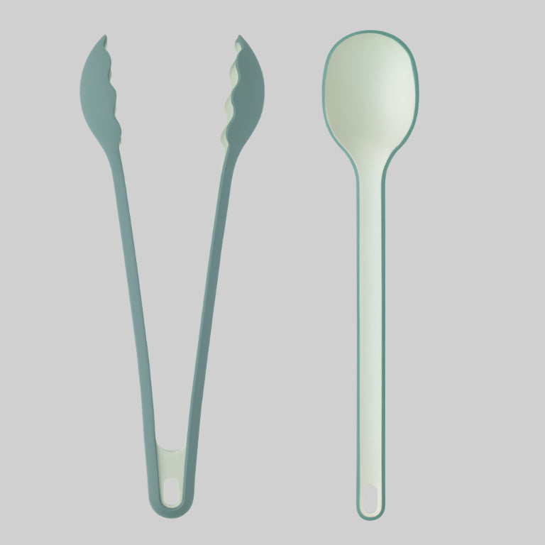 COOK-IT tongs & server set -minty green