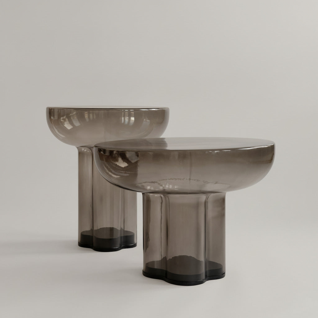 Crown Table Glass, Low - Smoked Forest