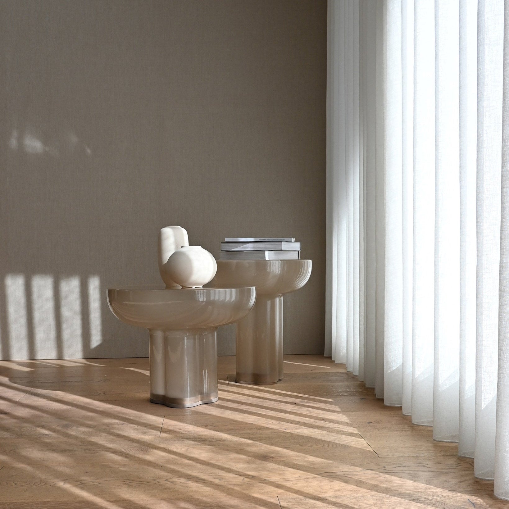 Crown Table Glass, Low - Smoked Desert