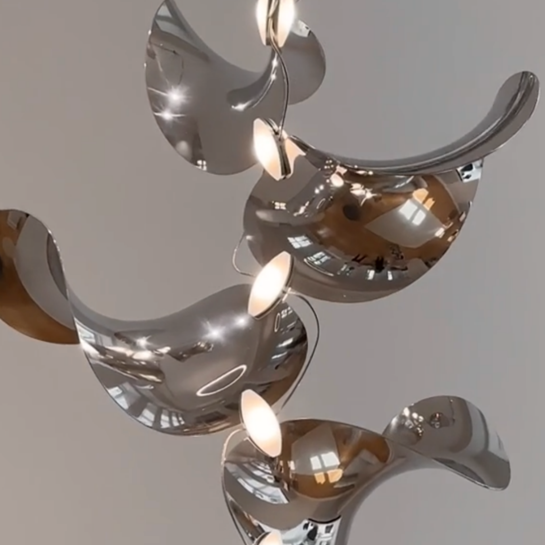 Dune 8 Curve Chandelier - 5 Finish Options