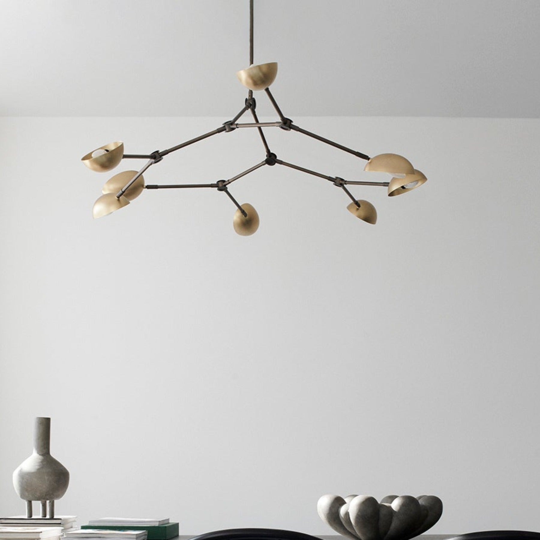 Drop Chandelier - Mini, Brass, UL