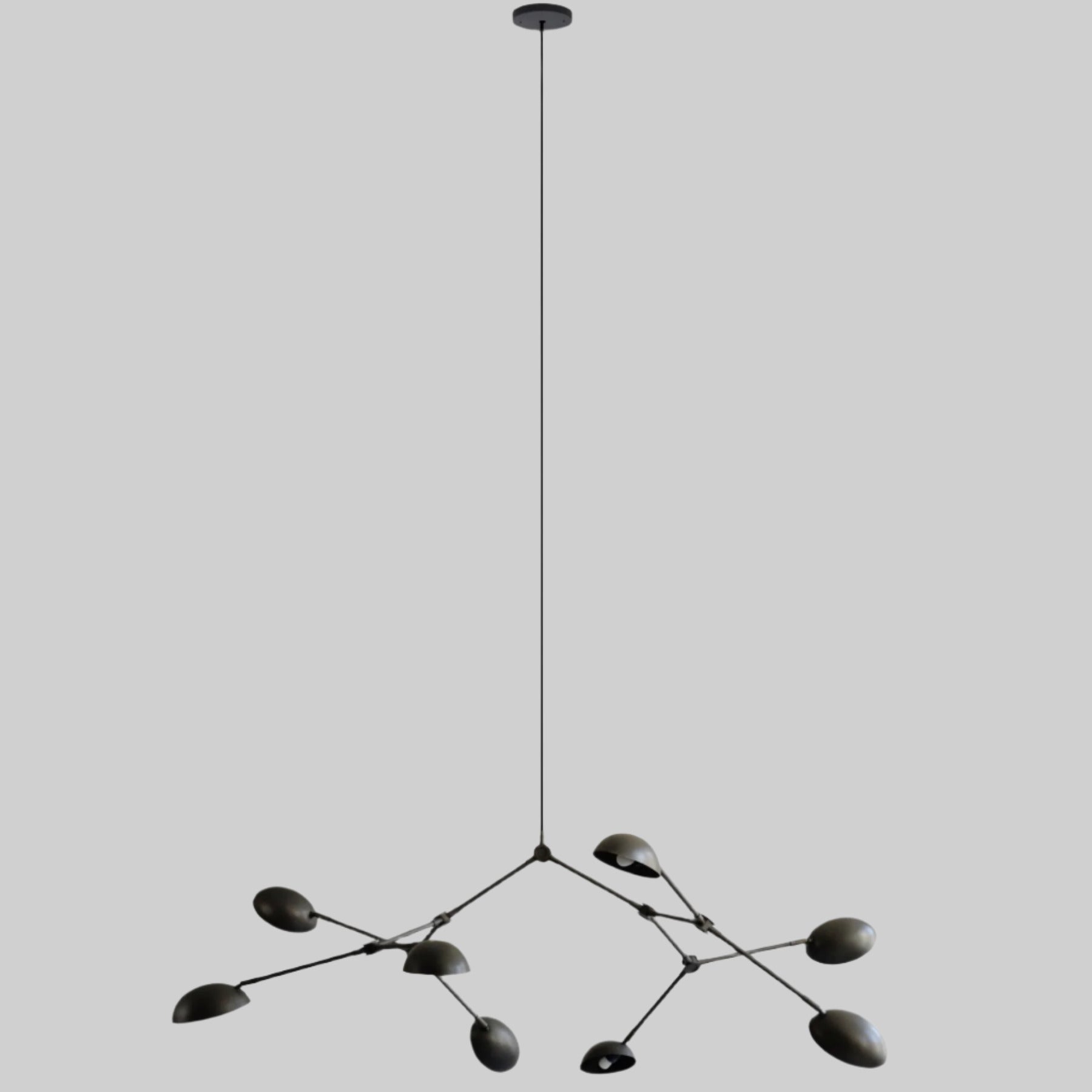 Drop Chandelier Bronze with 8' Cord, E14 socket - In-stock