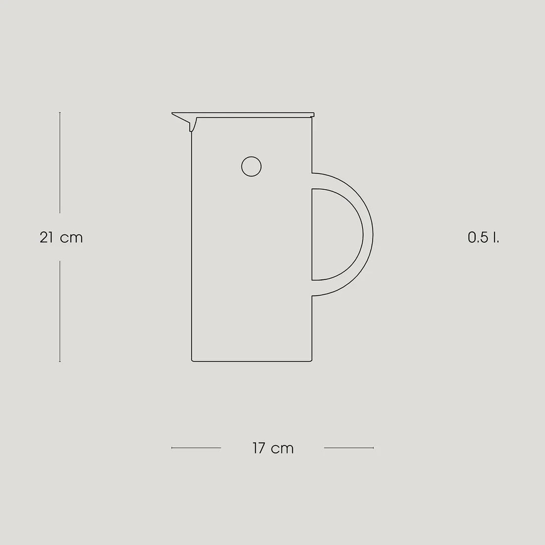 EM77 vacuum jug 0.5 L - black