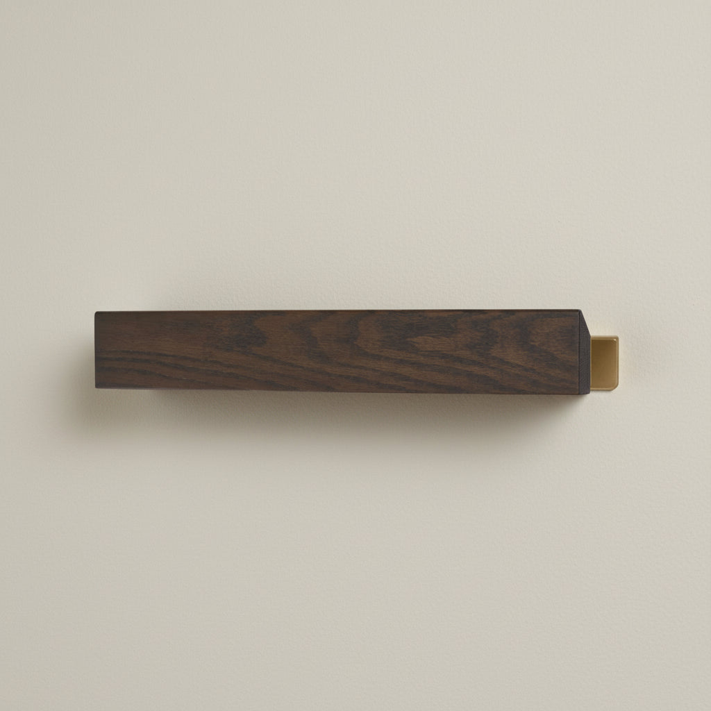FLEX Wall System - Dark Oak & Brass