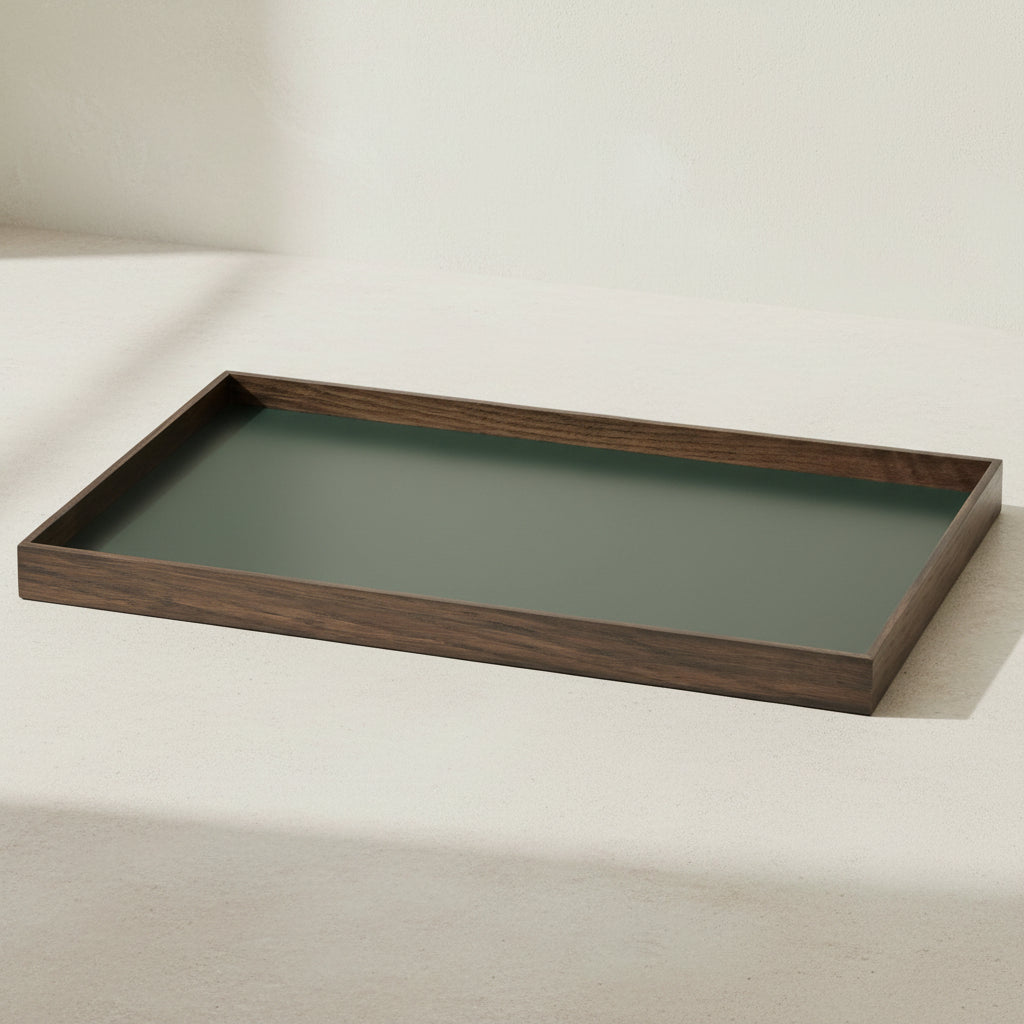 FRAME tray large, smoked oak-green