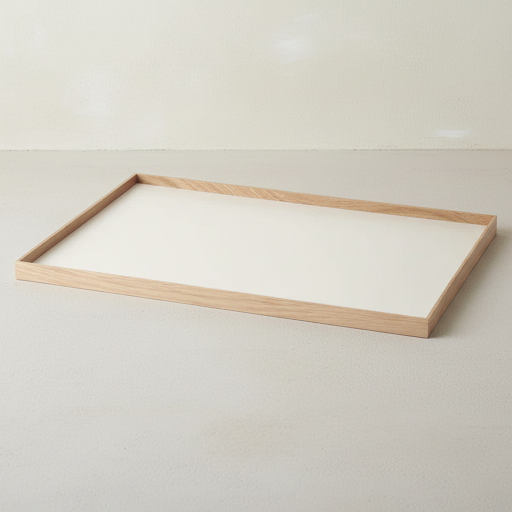 FRAME tray large, oak/beige
