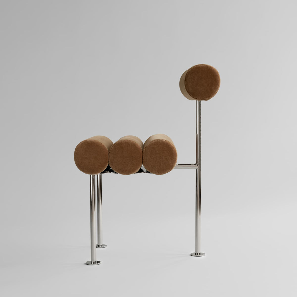 Hiro Dining Chair, Stainless Steel - Desert