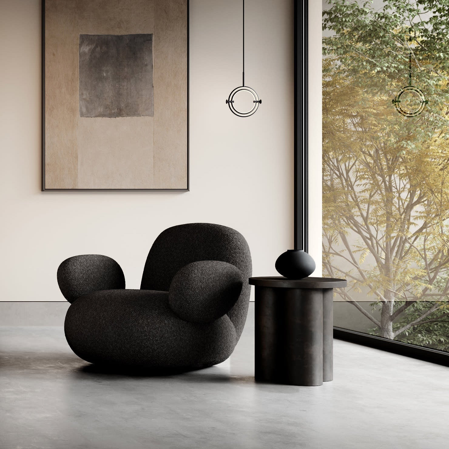 Sunao Vase Fat, Petit - Black
