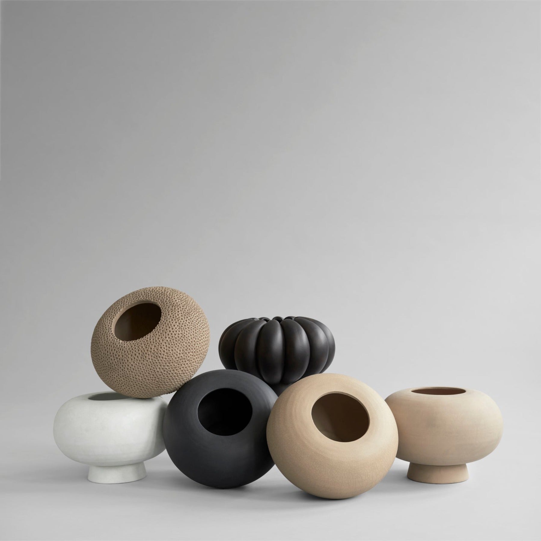 Kabin Vase Fat, Lamella - Coffee