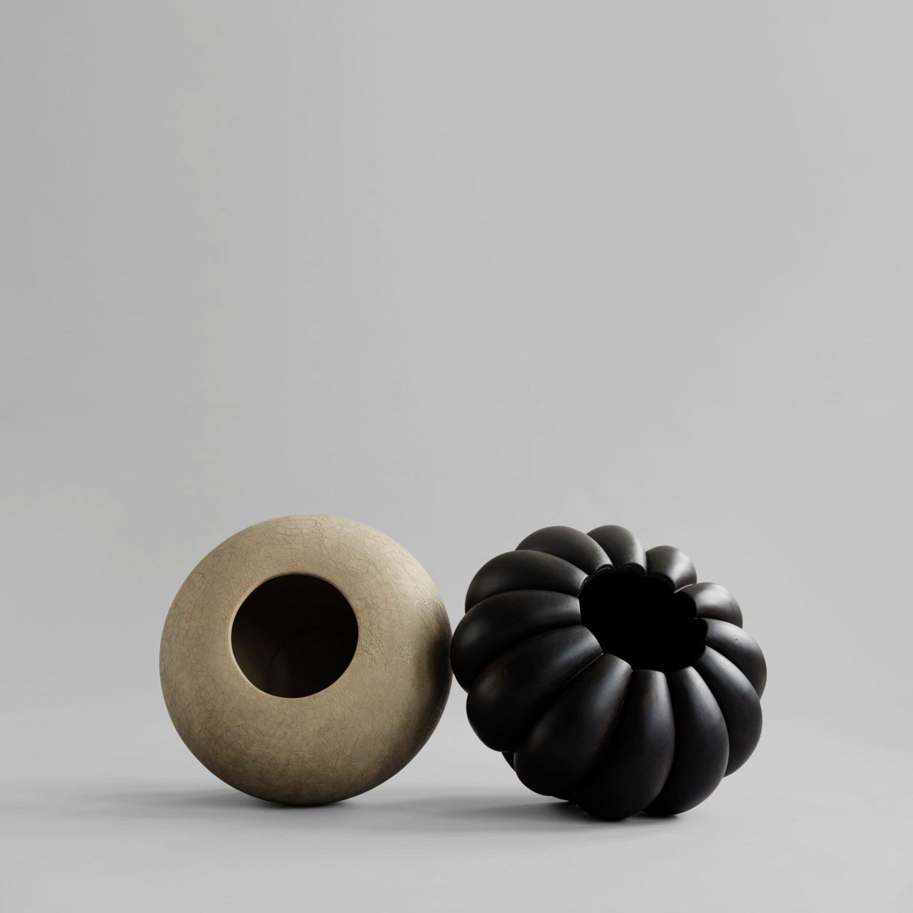 Kabin Vase Fat, Lamella - Coffee