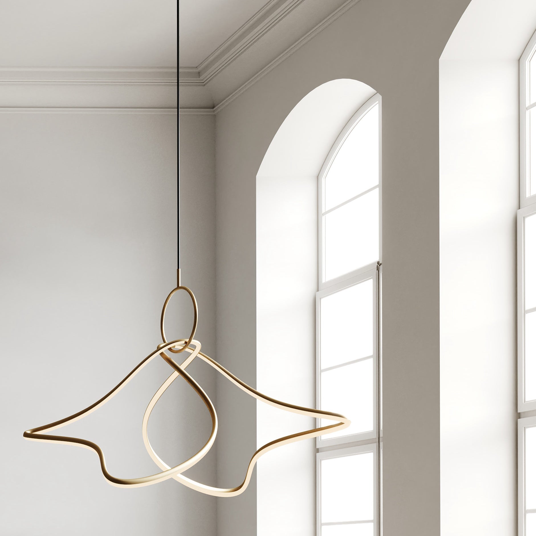 Kumo Chandelier, Big - Brass